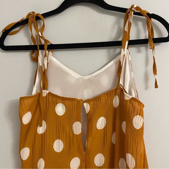 English Factory Golden Yellow Polka Dot Maxi Dress - Picture 2 of 7